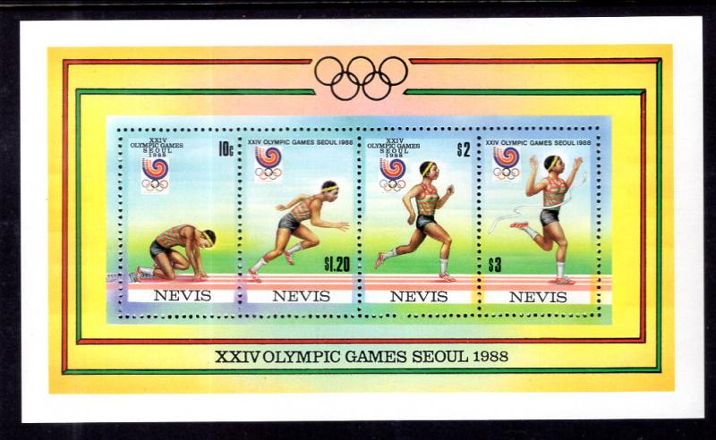 Nevis 569e Summer Olympics Souvenir Sheet MNH VF