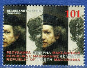 211 - NORTH MACEDONIA 2019 - Art - Rembrandt Van Rijn - MNH Set