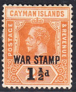 CAYMAN ISLANDS # MR 6 - Mint - Very light hinge mark - War Stamp - SG # 48