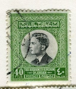 JORDAN; 1955-59 early King Hussein issue fine used 40f. value