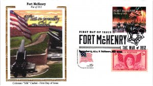 #4921 Fort McHenry � 3 stamp Combo � Colorano Silk Cachet