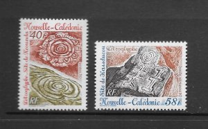 NEW CALEDONIA #634-5 PETROGLYPHS  MNH