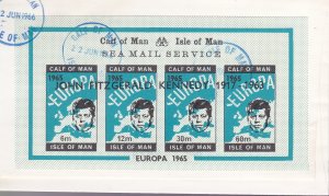 Calf of Man Local Issue John F. Kennedy Souvenir Sheet on First Day Covers