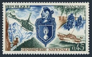France 1264, MNH. Michel 1695. National Gendermery, 1967. Climber, Helicopter,