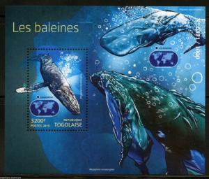 TOGO 2015 WHALES  SOUVENIR SHEET MINT NH