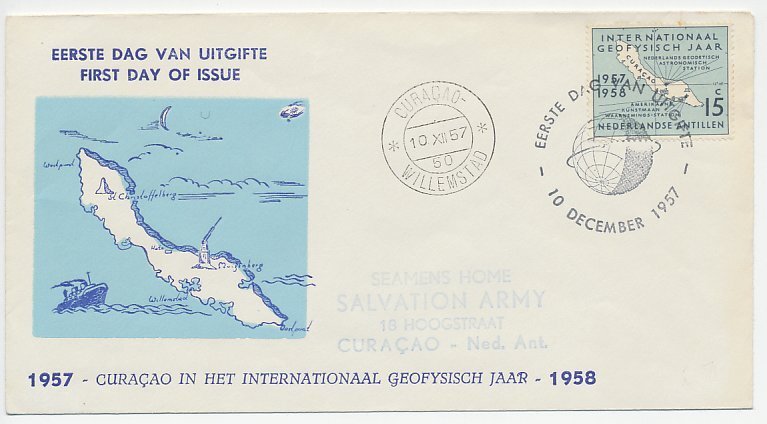 Cover / Postmark Netherlands Antilles 1957 International Geophysical Year