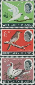 Pitcairn Islands 1964 SG40-42 Birds MNH