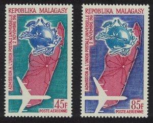 Malagasy Rep. Admission to UPU 2v 1963 MNH SG#69-70