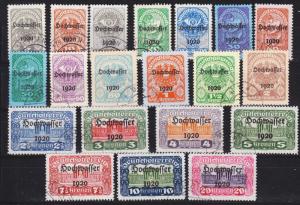 ÖSTERREICH AUSTRIA [1921] MiNr 0340-59 ( O/used )
