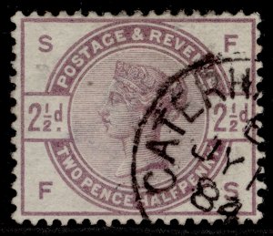 GB QV SG190, 2½d lilac, FINE USED. Cat £20. CDS FS 