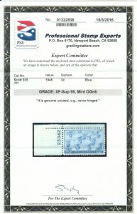 MOstamps - US #935 Mint OG NH Grade 95 with PSE Cert - Lot # MO-1604 SMQ $25 