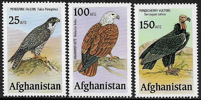 Afghanistan MNH Set of 3 - Birds of Prey