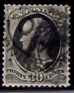 US Stamp #165 30c Gray Black Hamilton USED SCV $135