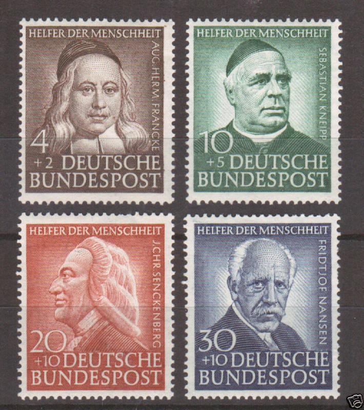 Germany Sc B334-337 MNH. 1953 Welfare Semi-Postals  1;0