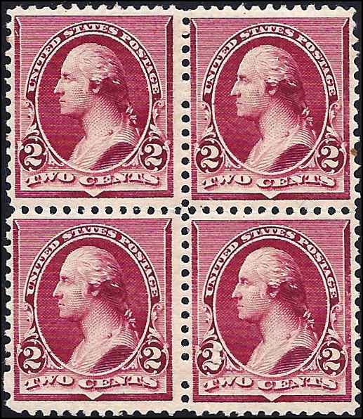 219D Mint,OG,NH/HR... Block of 4... Weiss Cert... SCV $1,660.00