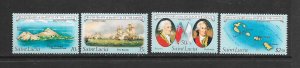 ST LUCIA #583-6  BATTLE OF THE SAINTS  MNH