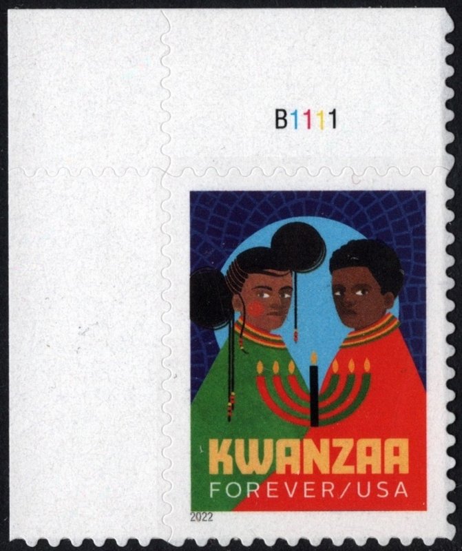 SC#5737 (Forever) Kwanzaa Plate Single (2022) SA