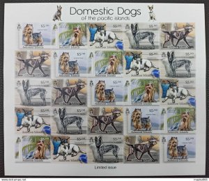 QW52 IMPERF 2013 SOLOMON ISLANDS DOGS ANIMALS FAUNA #1586-90 ! UNIQUE SH MNH