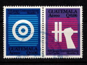 Guatemala - #C649 - C650 Weight Lifting  Pair - Used