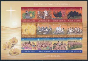 [113734] Cook Islands 2011 Christmas Weihnachten Birds v�gel Souvenir Sheet MNH