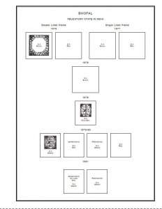 PRINTED INDIA FEUDATORY STATES 1866-1950 STAMP ALBUM PAGES (138 pages)