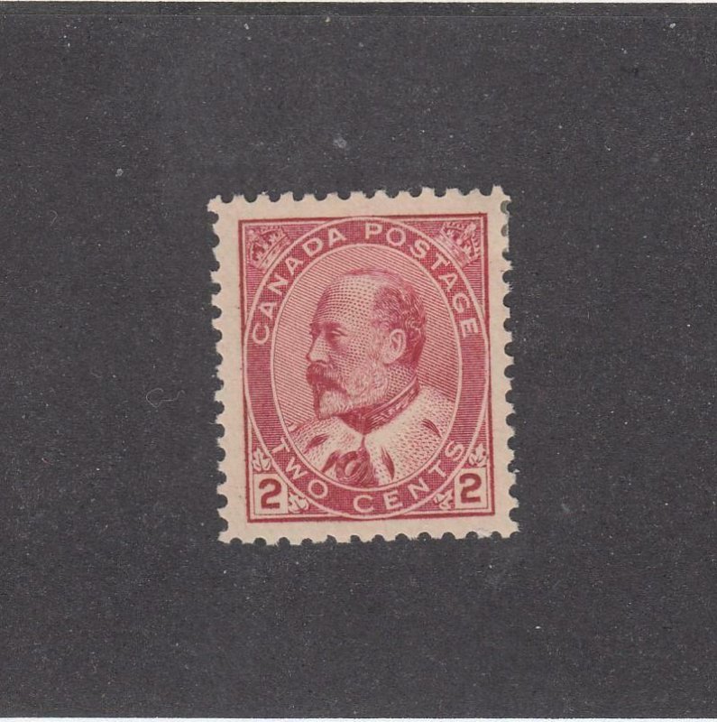 CANADA (MK4189) # 90 VF-MH  2cts  KING EDWARD VII / CARMINE CAT VALUE $100