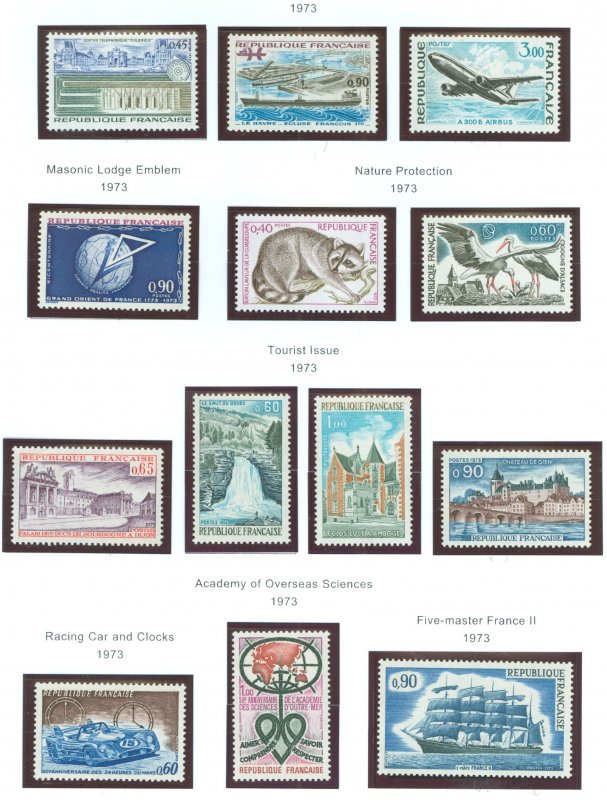 France #1363/1377 Mint (NH) Single