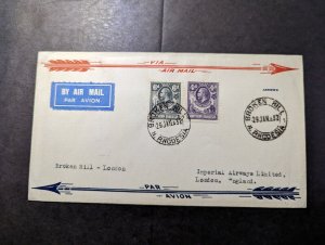 1932 Northern Rhodesia Airmail Cover Broken Hill to London England