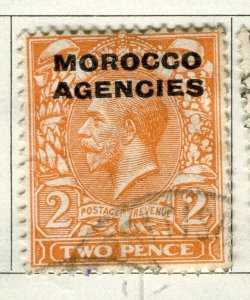 MOROCCO AGENCIES; 1914 early GV Optd. issue fine used 2d. value