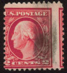 499 2c Washington, used, Misperfed, rare n6615