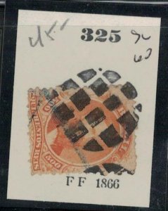 Brazil SC 60 Cork Cancel 325 FF 1866 VFU (4ehv) 