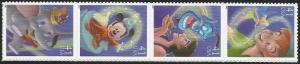 Scott #4192-4195a MNH Art of Disney Strip of 4