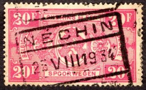 1927, Belgium 20Fr, Used, Sc Q169