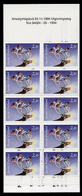 Finland 947a Booklet MNH Christmas, Bird, Reindeer