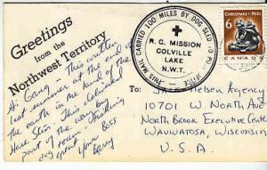 Canada - Card Carried by Dogsled