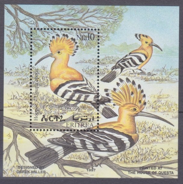 1998 Eritrea 187/B8 Birds 6,00 €