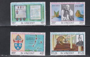 St. Vincent # 495-498, Diocese of the Windward Islands Cent., Mint NH, 1/3 Cat.