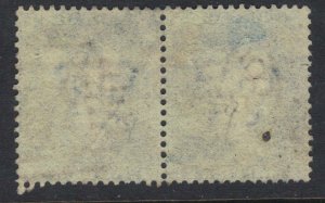 GB 1858 – 76 QV 2d Pair Blue ( T & K & L ) London Pmk Plate 9 SG 45 ( L1367