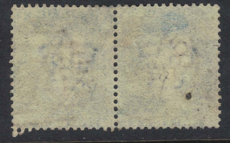 GB 1858 – 76 QV 2d Pair Blue ( T & K & L ) London Pmk Plate 9 SG 45 ( L1367