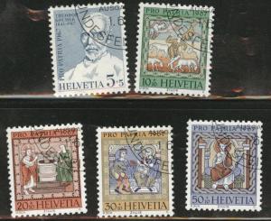 Switzerland Scott B365-369 CTO  1967 semipostal set no gum