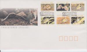 1992 Australia Threatened Species SA (Scott 1241-46) FDC 