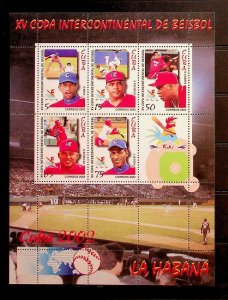 CENTRAL AMERICA Sc 4260a NH MINISHEET OF 2002 - BASEBALL - (CT5)