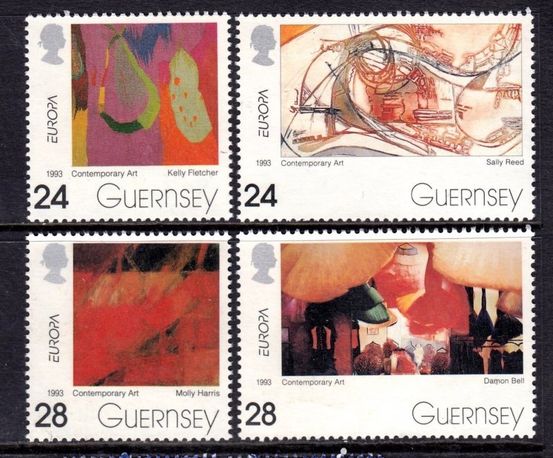 Guernsey 1993 Contemporary Art - EUROPA Complete Mint MNH Set SC 511-514
