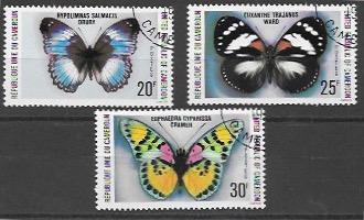 Set of 3 stamps - 644 - 646 featuring Beautiful Butterflies