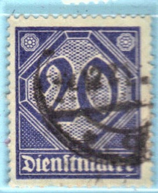 GERMANY SC #O5 USED 20pf 1920-21 OFFICIAL STAMP