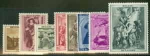BELGIUM #B241-8 Complete set, og, LH except high value is NH, VF, Scott $85.00