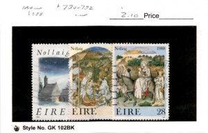 Ireland, Postage Stamp, #730-732 Used, 1988 Christmas (AB)