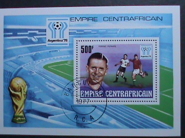 CENTRAL AFRICA-1977- WORLD CUP SOCCER-ARGENTINA'78  FANCY CANCEL VERY FINE