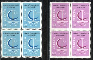 Turkey Sc# 1718-1719 MNH Block/4 1966 Europa