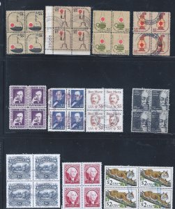 U.S. BLOCKS OF 4 USED  SCV $49.40 STARTS AT A LOW PRICE!